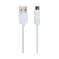 Дата кабель USB 2.0 AM to Micro 5P 1.0m 2.4A PVC X1 white HOCO (6957531032038)