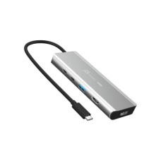 Концентратор J5create USB-C 7-in-1 USB 3.2 + USB-C PD + HDMI 4K + DisplayPort + SD/TF gray (JCD401-N)