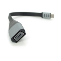 Перехідник USB-C M to VGA F 0.18m black-gray Voltronic (YT-Type-C(M)/VGA(F)-18cm/27031)