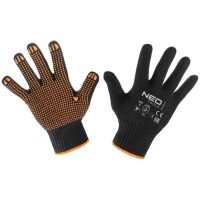 Захисні рукавички Neo Tools бавовна та поліестер, пунктир, р. 9 (97-620-9)