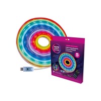 Світлодіодна стрічка ELM LS-10C Neon 8W/5V30 Led/RGB IP65 5м (19-0018)