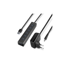 Концентратор AXAGON USB 3.1 to 7xUSB 3.0 + power adapter black (HUE-SA7BP)