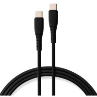 Дата кабель USB-C to USB-C 2.0m 60W Silicon Black Vinga (VCDCCC262SB)