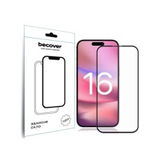 Скло захисне BeCover Apple iPhone 16 Black (712122)