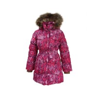 Пальто дитяче Huppa GRACE 17930055 фуксія з принтом 122 (4741468585017)