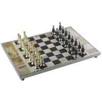 Настільна гра Voltronic Шахи, чорно-біла дошка мармур (9501)