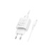 Зарядний пристрій BOROFONE BA82A Platinum USB-C PD25W + cable USB-C to Lightning White (6941991112263)