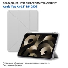 Чохол до планшета BeCover Ultra Slim Origami Transparent Apple iPad Air 11" M4 2026 Gray (715184)