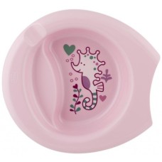 Тарілка дитяча Chicco Easy Feeding Plate 6 міс+ Рожевий (16001.10)