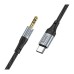 Кабель мультимедійний USB-C to 3.5mm M 1.0m Black HOCO (6942007608824)