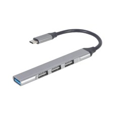 Концентратор Gembird USB-C to 1xUSB 3.1 + 3xUSB 2.0 silver (UHB-CM-U3P1U2P3-03)
