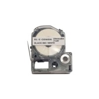 Стрічка для принтера етикеток UKRMARK RL-E-C6WBN-BK/WT, аналог LC6WBN. 24 мм х 8 м (CELC6WBN)