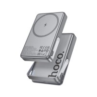 Батарея універсальна HOCO 10000mAh Sunlight PD/20W Magnetic with stand Metal Grey (Q36A / 714987)