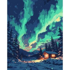 Картина по номерам Santi "Північне сяйво", 40*50см, LED підсв (956655)