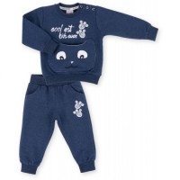 Набір дитячого одягу Breeze з котиком на кишені (9701-92B-blue)