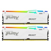 Модуль пам'яті для комп'ютера DDR5 32GB (2x16GB) 6000 MHz Beast White RGB XMP Kingston Fury (ex.HyperX) (KF560C30BWAK2-32)