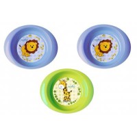 Набір дитячого посуду Nuvita тарелочки 6м+ 3шт. глубокие синие и салатовая (NV1422Blue)