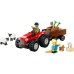 Конструктор LEGO City Червоний фермерський трактор із причепом і вівцями (60461)
