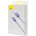 Дата кабель USB 2.0 AM to Lightning 1.2m 2.4A Crystal Shine Series purple Baseus (CAJY000005)