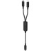 Дата кабель USB 2.0 USB-C 2in1 0.8m + sub 0.4m, 100W, C5-11 Acefast (6974316280149)
