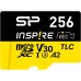 Карта пам'яті Silicon Power 256GB microSDXC class 10 UHS-I U3 V30 A1 Inspire (SP256GBSTXLA2V1NSP)