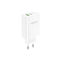 Зарядний пристрій BOROFONE BN10 Sunlight 1xUSB-C PD65W + 1xUSB-A White (6974443388190)