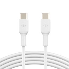 Дата кабель USB-C to USB-C 1.0m PVC white Belkin (CAB003BT1MWH)