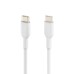 Дата кабель USB-C to USB-C 1.0m PVC white Belkin (CAB003BT1MWH)