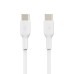 Дата кабель USB-C to USB-C 1.0m PVC white Belkin (CAB003BT1MWH)