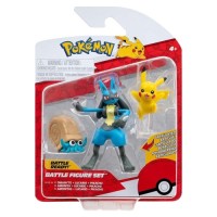 Фігурка Pokemon набір W17 - Оманайт, Пікачу, Лукаріо (PKW3054)