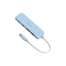 Концентратор J5create USB-C to 2xUSB-A + 2xUSB-C 3.2 10Gbps cyan (JCH342EC-N)