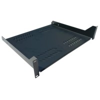 Полка 19" Hypernet 2U глиб. 400мм, колір чорний (CS-400-2U-BLACK)