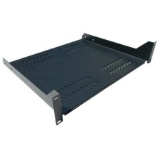 Полка 19" Hypernet 2U глиб. 400мм, колір чорний (CS-400-2U-BLACK)