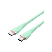 Дата кабель USB-C to USB-C 1.0m USB2.0 100W (20V/5A) Light Green Silicone Vention (TAWGF)