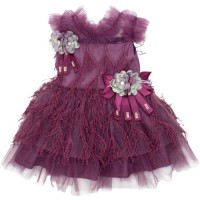 Плаття дитяче Tivido святковий з прикрасами (2136-110G-violet)