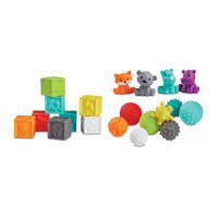 Розвиваюча іграшка Infantino Мульти-сенсорний набір М'ячики, кубики і звірятка (5373)