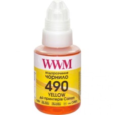 Чорнило WWM Canon GI-490, 140г Yellow (C490Y)
