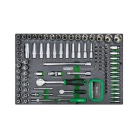 Набір інструментів Toptul в ложементі 1/4", 1/2" 133 шт. (GEDD348)