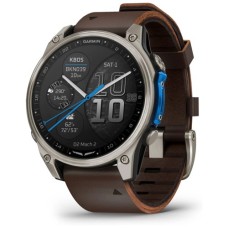 Смарт-годинник Garmin D2 Mach 2, 47mm, Saph, Bare Ti/Blk w/LthrBd, GPS (010-02904-31)