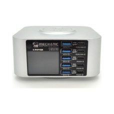 Зарядний пристрій MECHANIC 5xUSB-C PD + 5xUSB QC3.0 + Wireless Charging 15W LED indication 150W black (X-Power-150W)