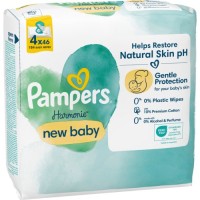 Дитячі вологі серветки Pampers Harmonie New baby 4 пачки х 46 шт (8006540815762)