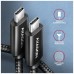 Дата кабель USB-C to USB-C 2.0m USB 2.0 PD 240W 5A black AXAGON (BUCM2-CM20AB)