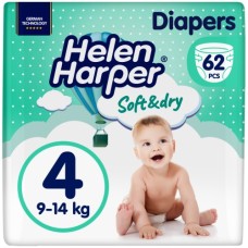 Підгузки Helen Harper Soft&Dry New Maxi Розмір 4 (9-14 кг) 62 шт (2316776)