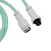 Дата кабель USB-C + USB A to USB-C 1.36m Coiled Aviator mint Keychron (CAB18_KEYCHRON)