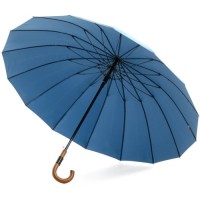 Парасоля Krago тростина PRIME з дерев''яною ручкою синя (umb-16-002)