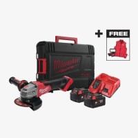 Шліфувальна машина Milwaukee M18 FSAG125XBMC-502X 2x5Ah, HDкейс, M18 ALIS-0, жилетка (4933499453)