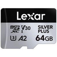 Карта пам'яті Lexar 64GB microSDXC class 10 UHS-I U3 V30 A2 Professional Silver (LMSSIPL064G-BNANG)