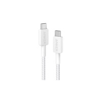 Дата кабель USB-C to USB-C 0.9m nylon 322 white Anker (A81F5H21/A81F5G21)