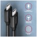 Дата кабель USB-C to USB-C 3.0m v3.2 Gen 1 PD 60W 3A black AXAGON (BUCM3-CM30AB)