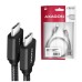 Дата кабель USB-C to USB-C 3.0m v3.2 Gen 1 PD 60W 3A black AXAGON (BUCM3-CM30AB)
